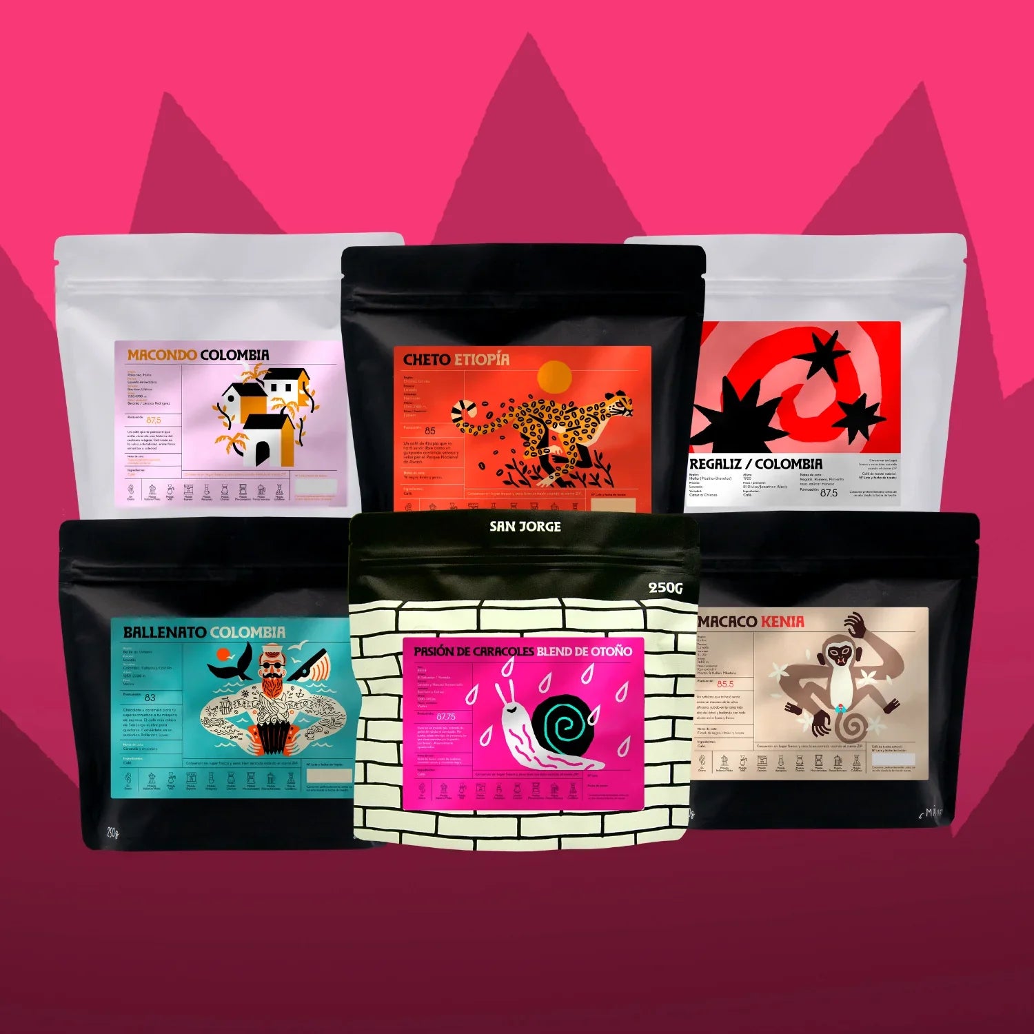 Pack "Lo Quiero TODO" con 6 cafés