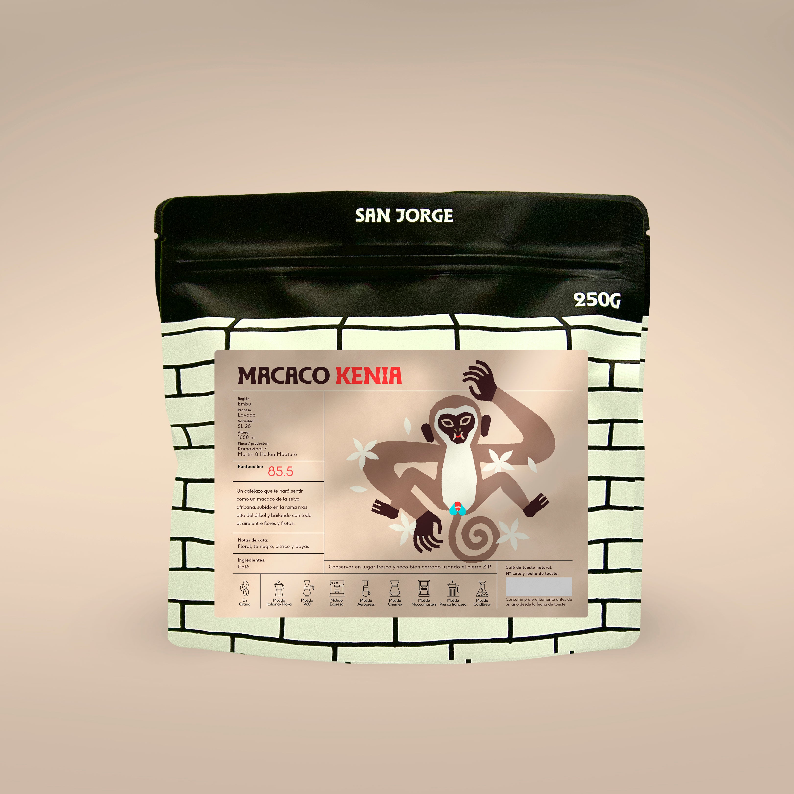 Macaco de Kenia (250 gr)