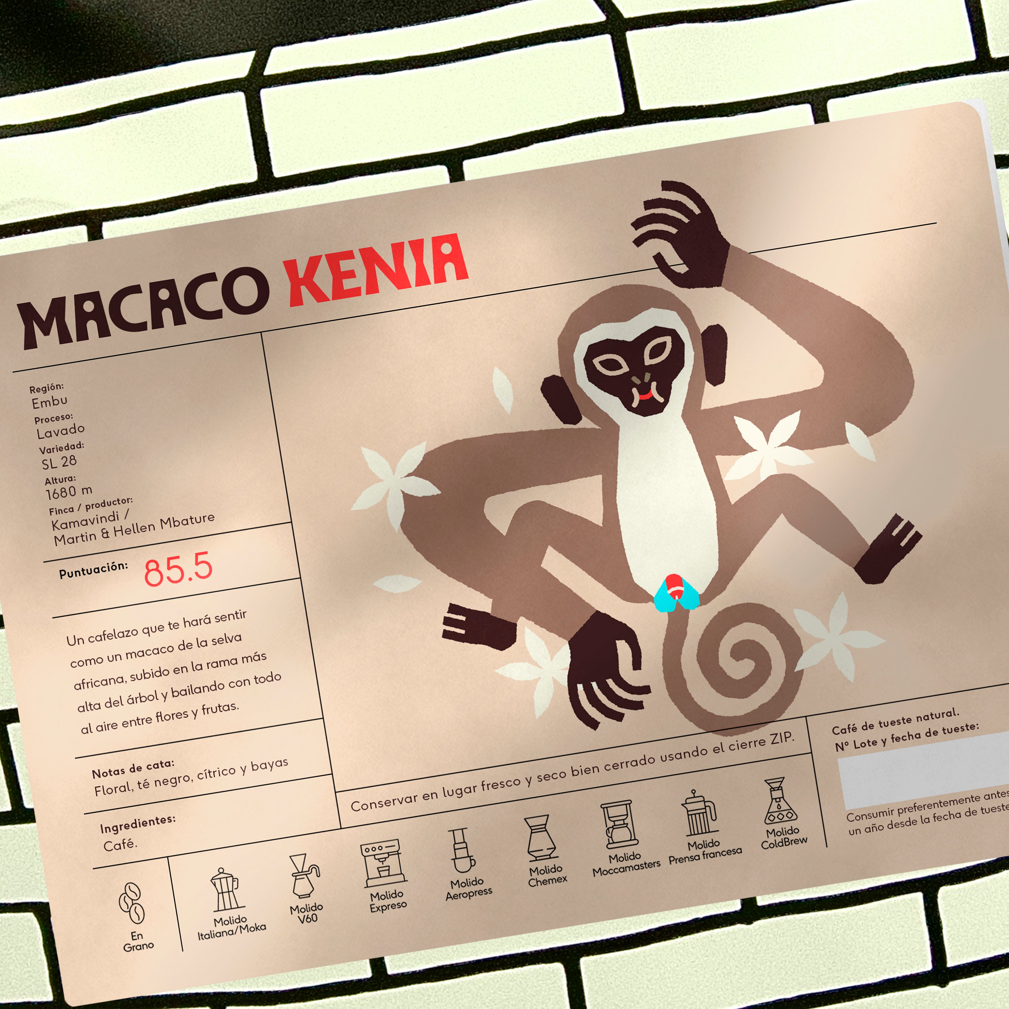 Macaco de Kenia (250 gr)