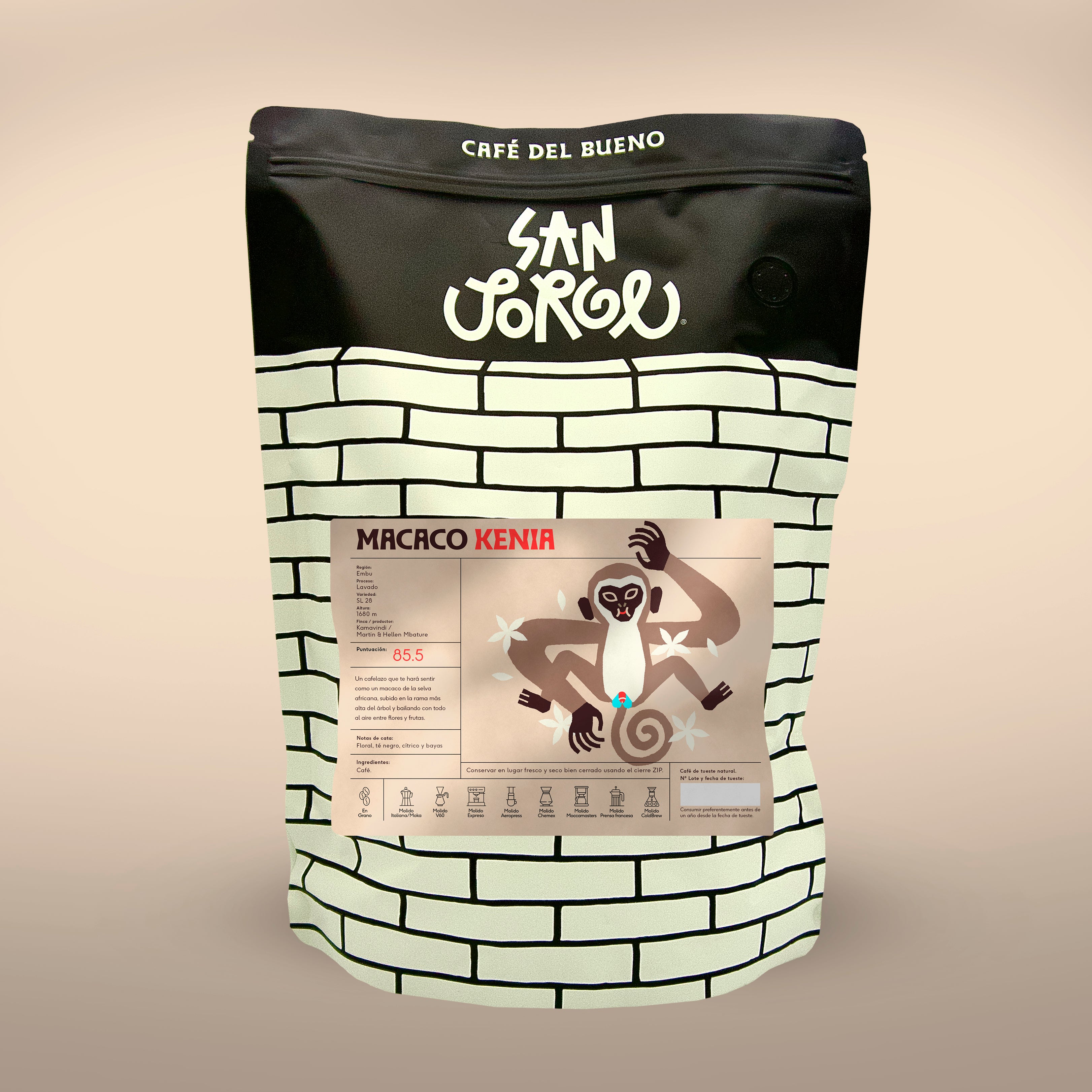 Macaco de Kenia (1kg)