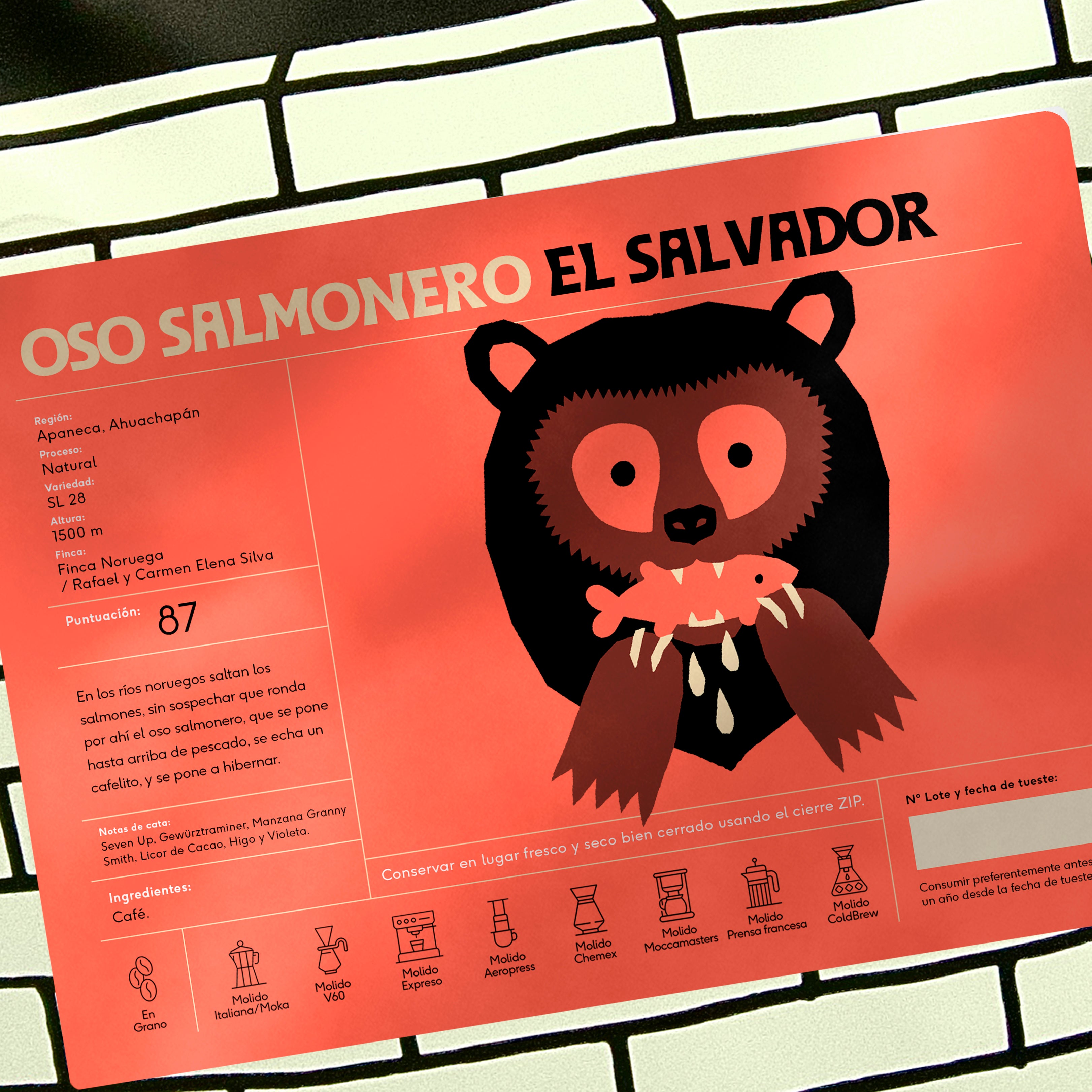 Oso Salmonero de El Salvador (250 Gr.)