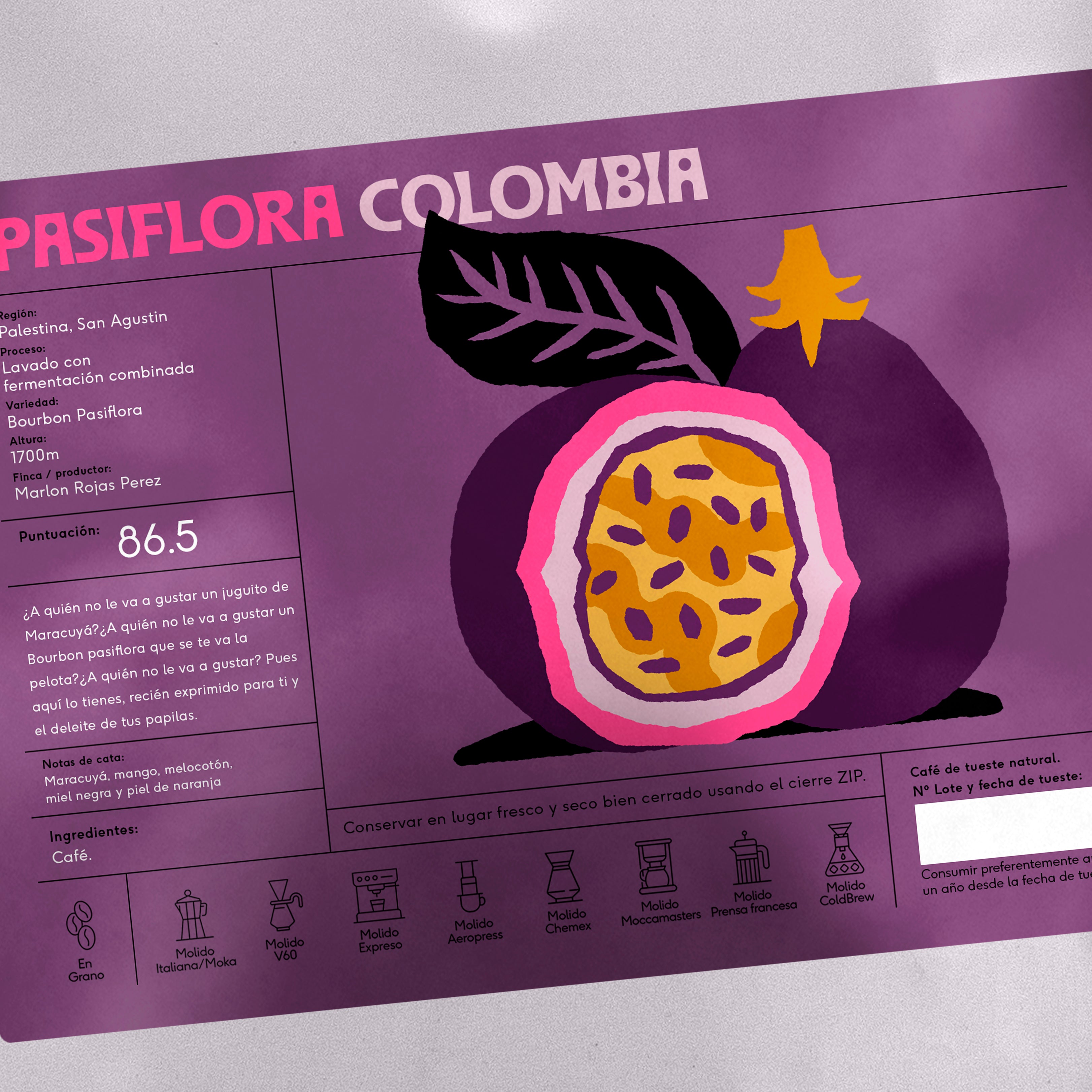 PASIFLORA de Colombia (250gr.)